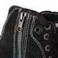 Milwaukee Leather Men's Roadstitch Black Suede Reinforced Street Riding Shoes w/ White Stitching - MBM9107