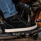 Milwaukee Leather Men's Roadstitch Black Suede Reinforced Street Riding Shoes w/ White Stitching - MBM9107