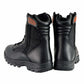 Milwaukee Leather Men's 9-Inch Black Leather Lace-Up Tactical Motorcycle Boots w/ Side Zipper MBM9110