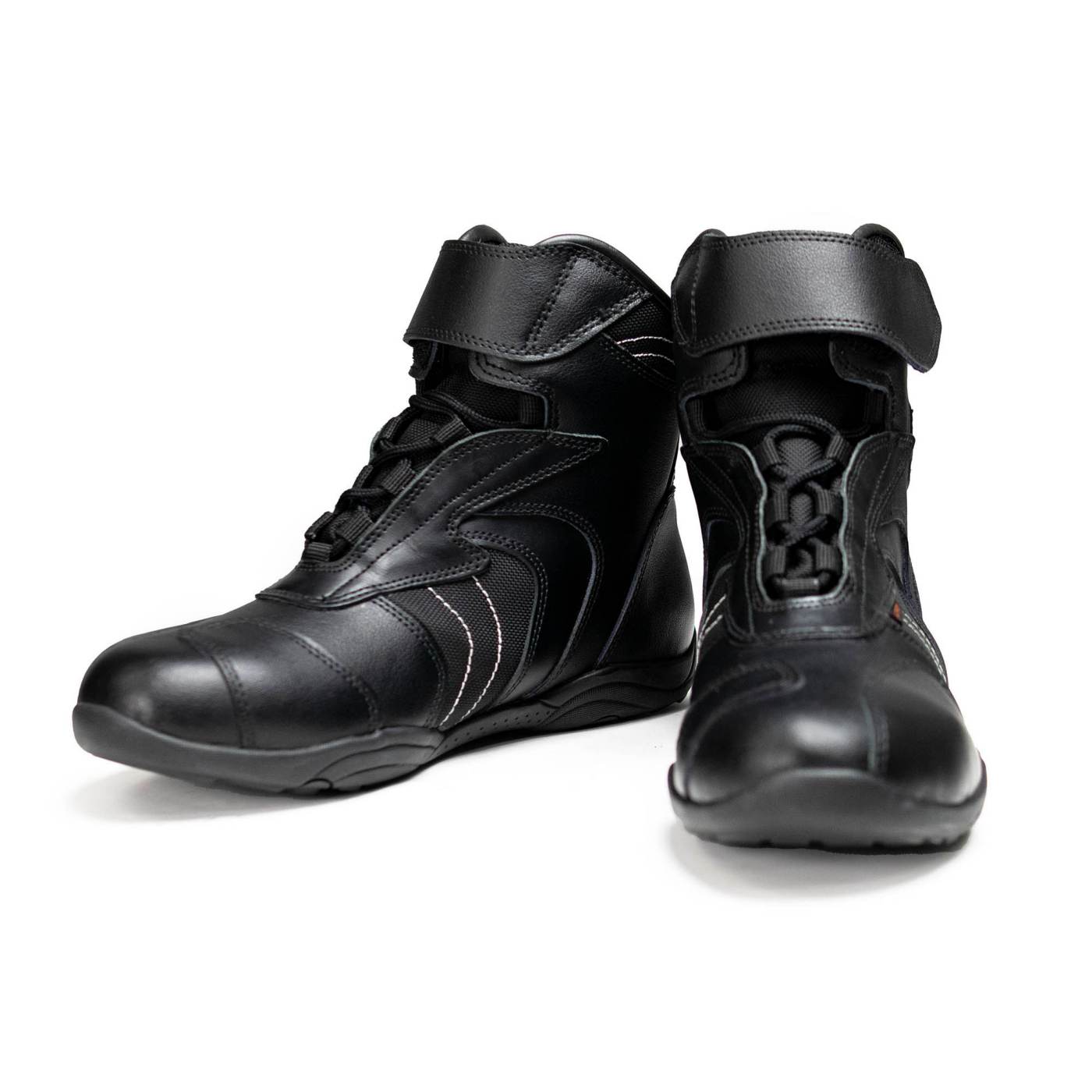 Milwaukee Leather Men's Troop Sport Black Waterproof Leather Motorcycle Racer Style Boots - MBM9185