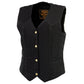 Milwaukee Leather MDL4000 Women's Black Denim 4-Snap Button Closure Motorcycle Rider Vest