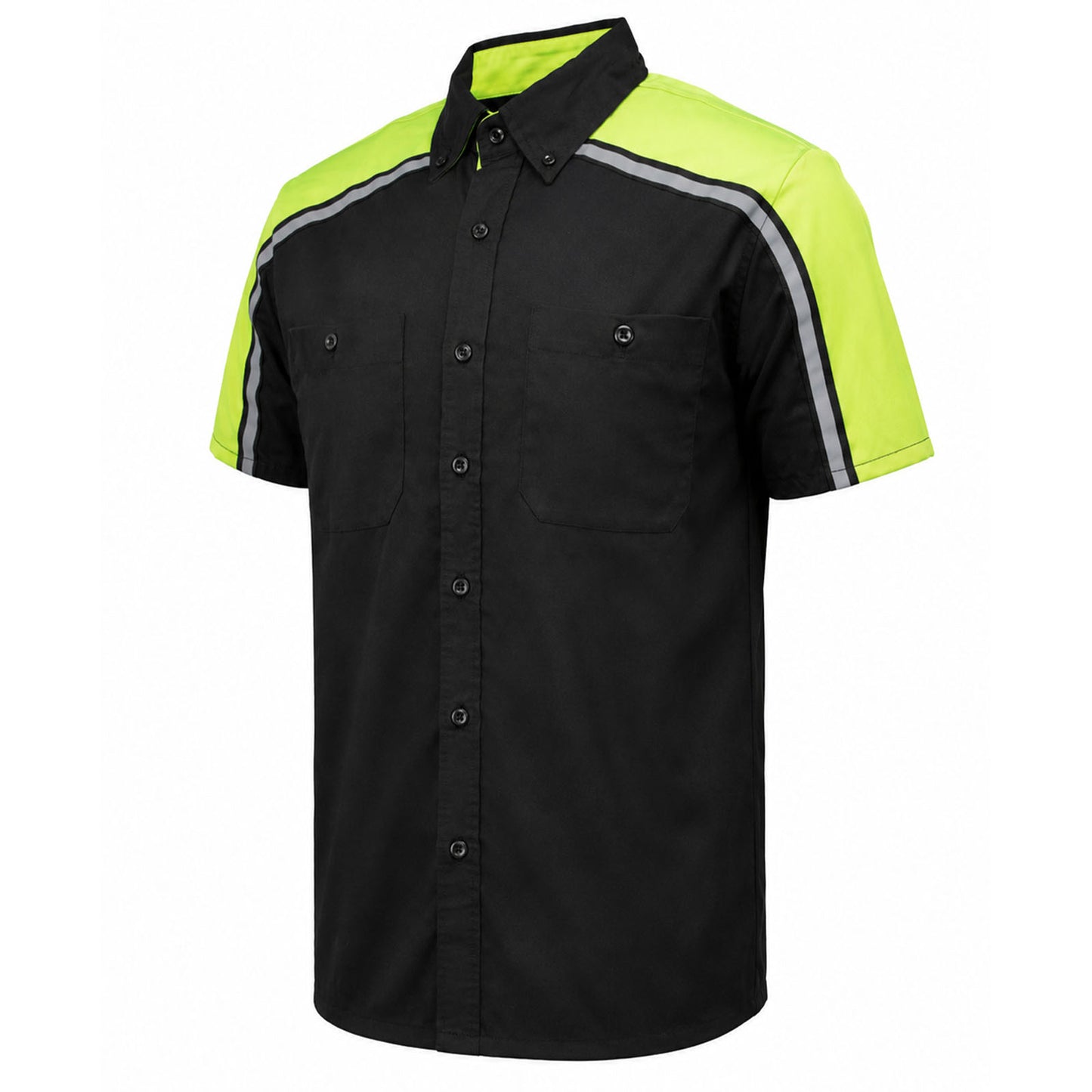 MMCC Men's Delco Green Poly-Blend Mechanic Shirt - MDM11604