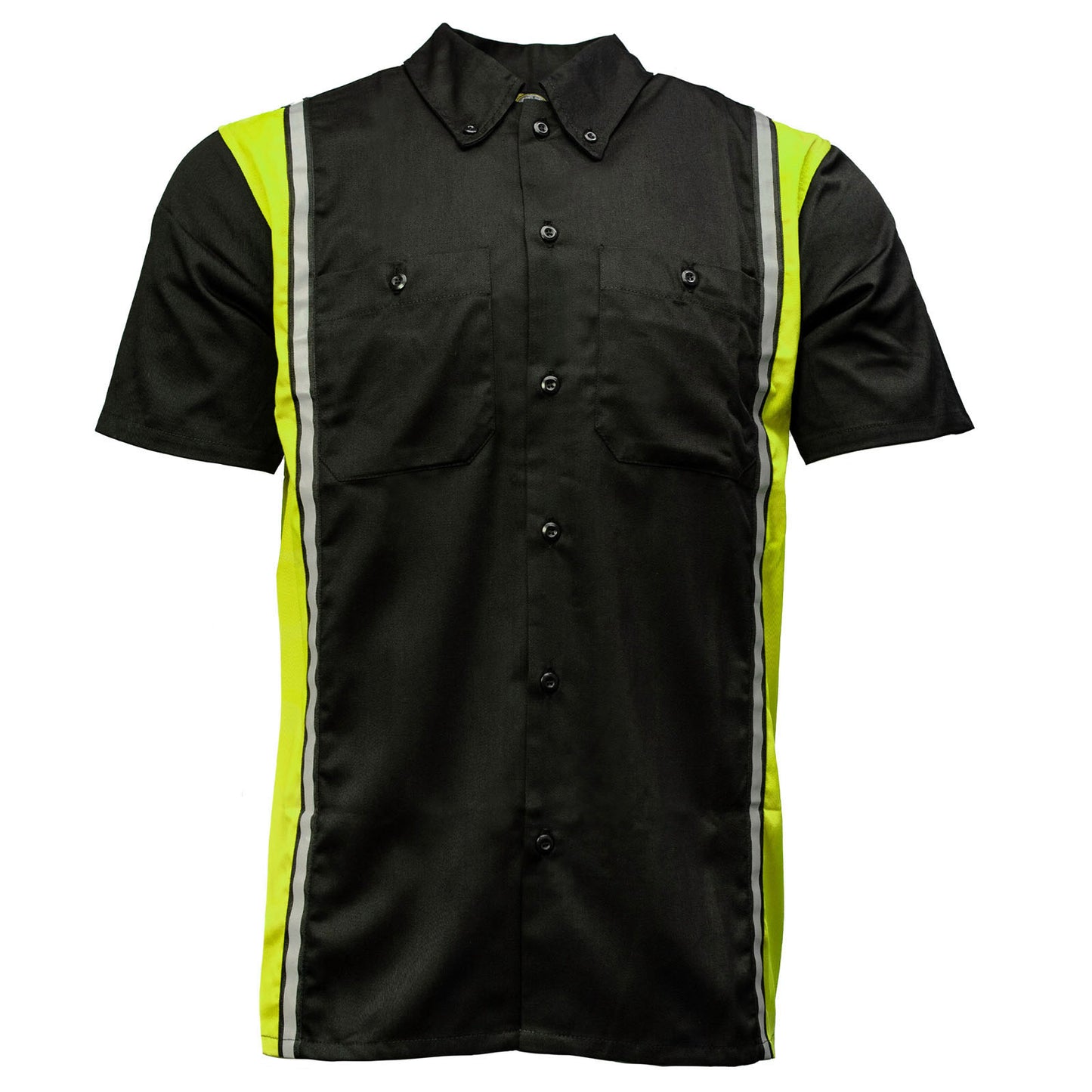 MMCC Men's Driftline Green Poly-Blend Mechanic Shirt - MDM11611