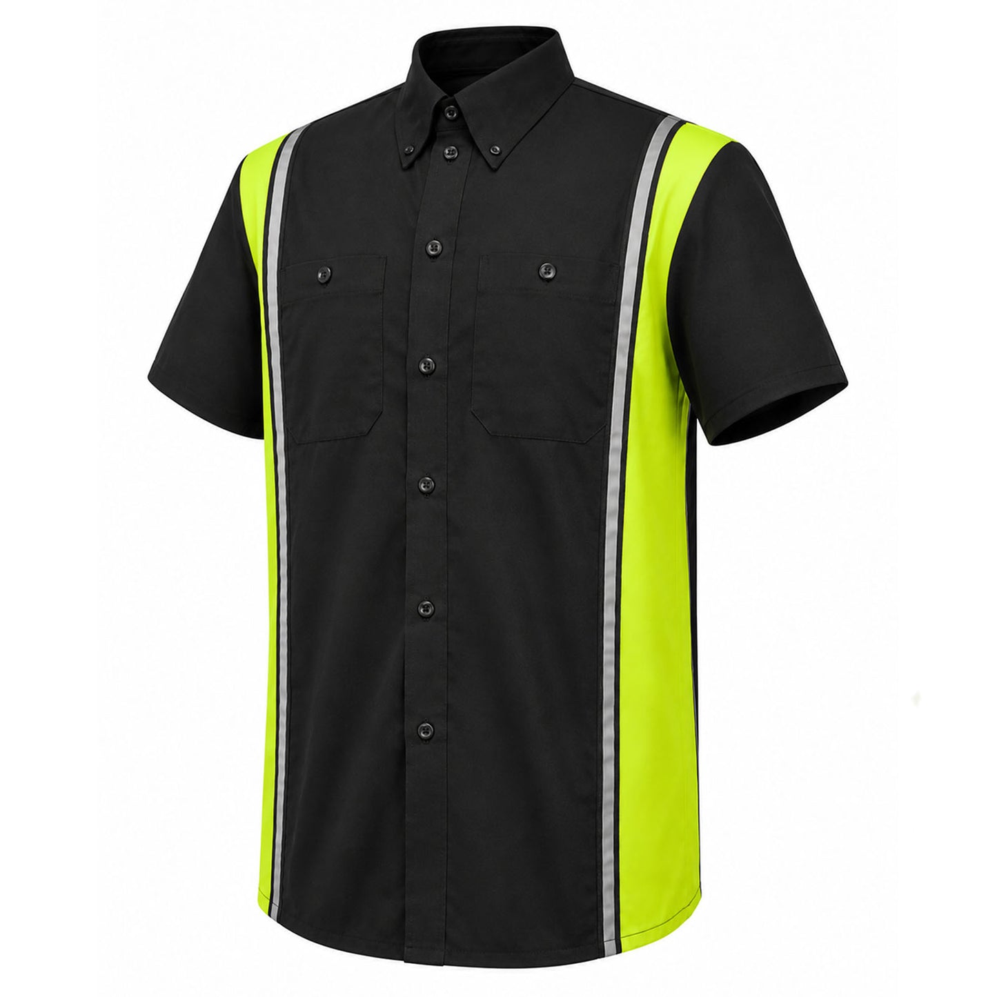 MMCC Men's Driftline Green Poly-Blend Mechanic Shirt - MDM11611