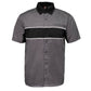 MMCC Men's Hardline Grey Black White Classic Mechanic Shirt - 100% Cotton w/ Microfiber Panel - MDM11619
