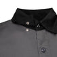 MMCC Men's Hardline Grey Black White Classic Mechanic Shirt - 100% Cotton w/ Microfiber Panel - MDM11619