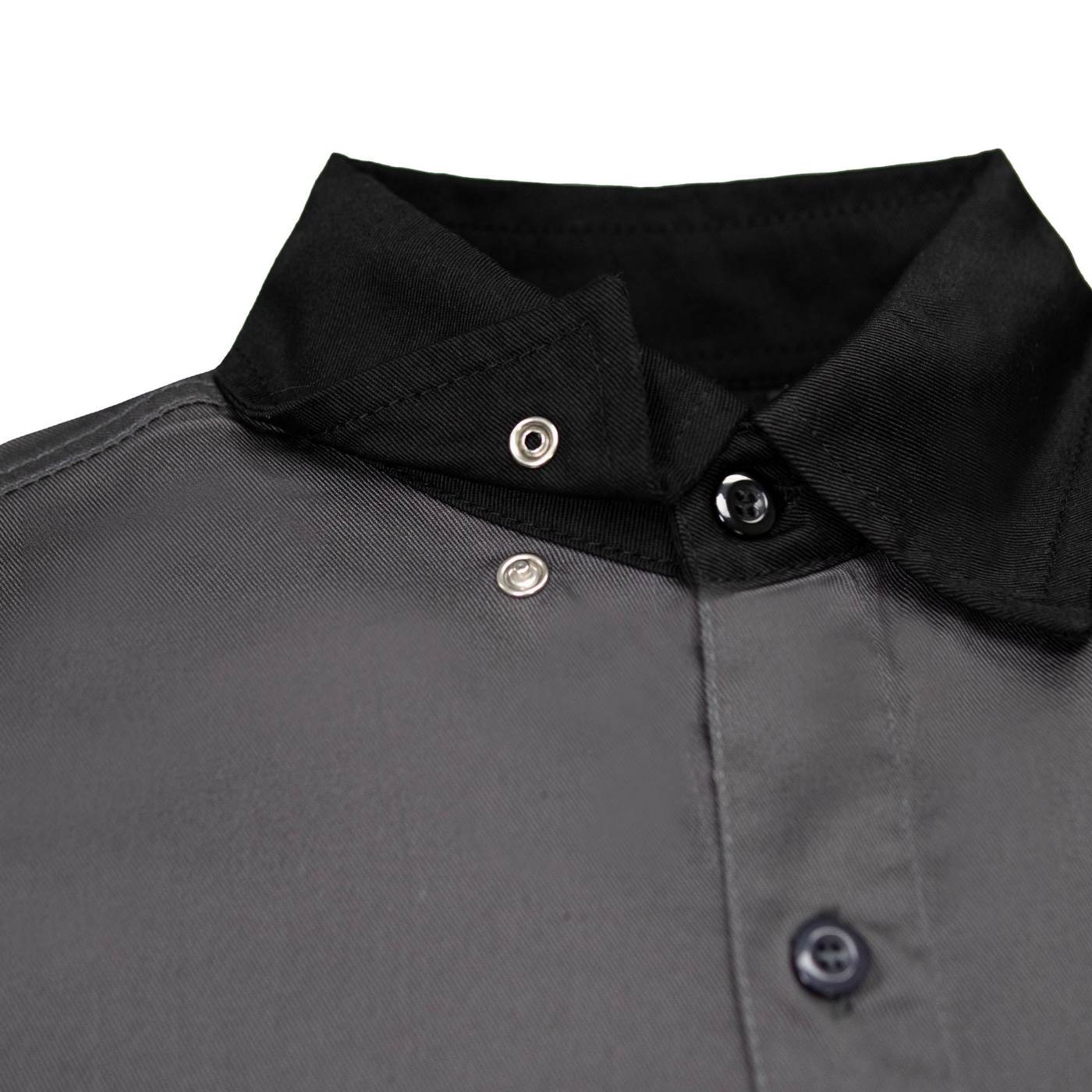 MMCC Men's Hardline Grey Black White Classic Mechanic Shirt - 100% Cotton w/ Microfiber Panel - MDM11619