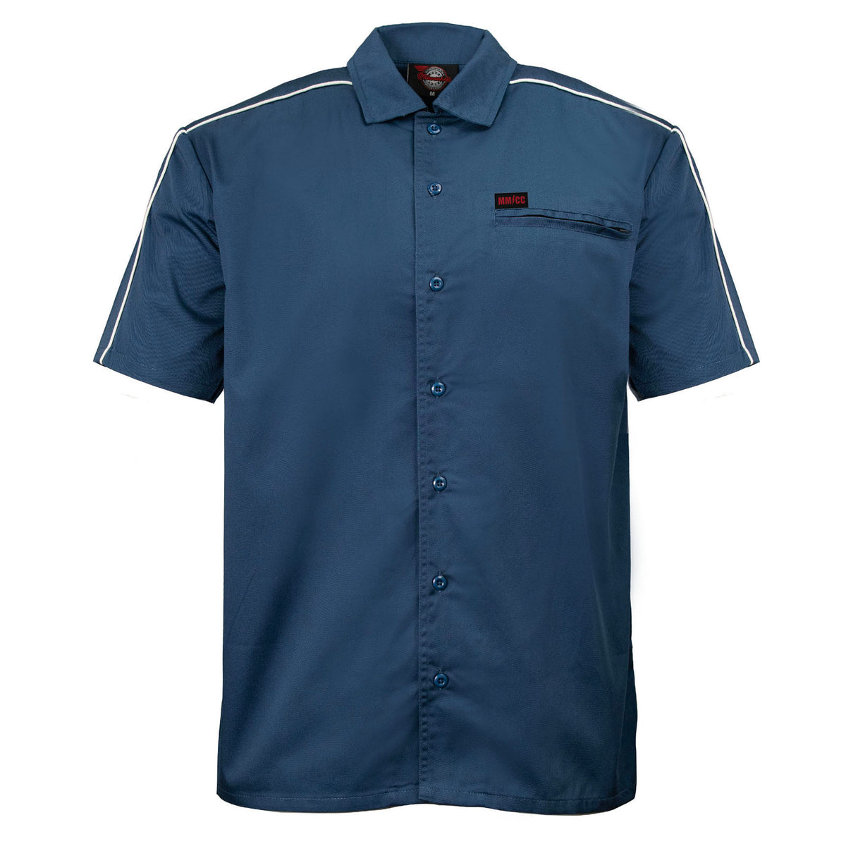 MMCC Men's Pinstripe PolyPoly-Blend Mechanic Shirt - MDM11620