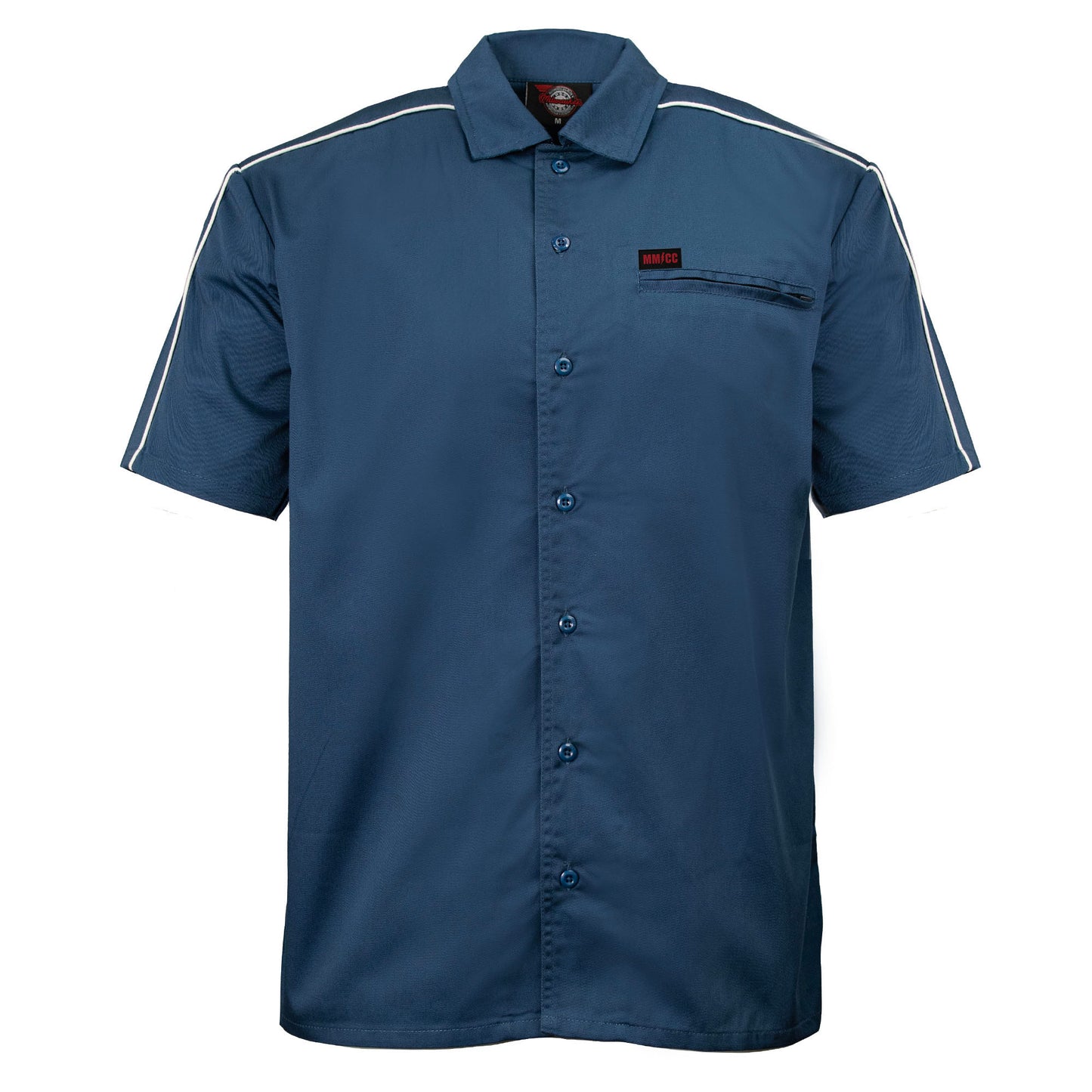 MMCC Men's Pinstripe PolyPoly-Blend Mechanic Shirt - MDM11620