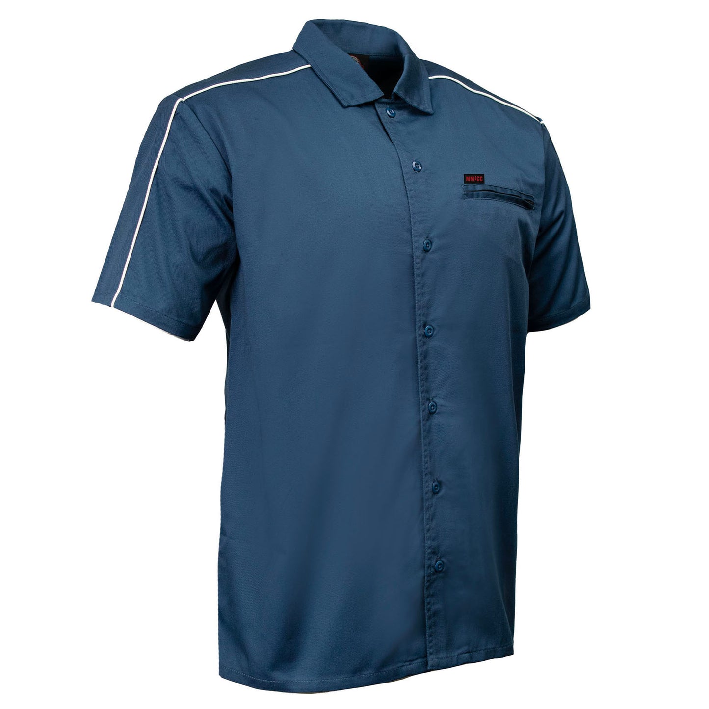 MMCC Men's Pinstripe PolyPoly-Blend Mechanic Shirt - MDM11620