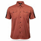 MMCC Men's Track Mark Classic Mechanic Button Up Shirt - Dual Chest Pockets - Microfiber Panel - MDM11624