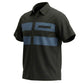 MMCC Men’s 'Double Down' Black/Blue Short Sleeve Mechanic Work Shirt - w/ Single Pocket - MDM11626