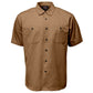 MMCC Men's Khaki Super Duty Classic Mechanic Button Up Shirt - 2 Chest Pockets - Microfiber Panel - MDM11664