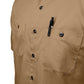 MMCC Men's Khaki Super Duty Classic Mechanic Button Up Shirt - 2 Chest Pockets - Microfiber Panel - MDM11664