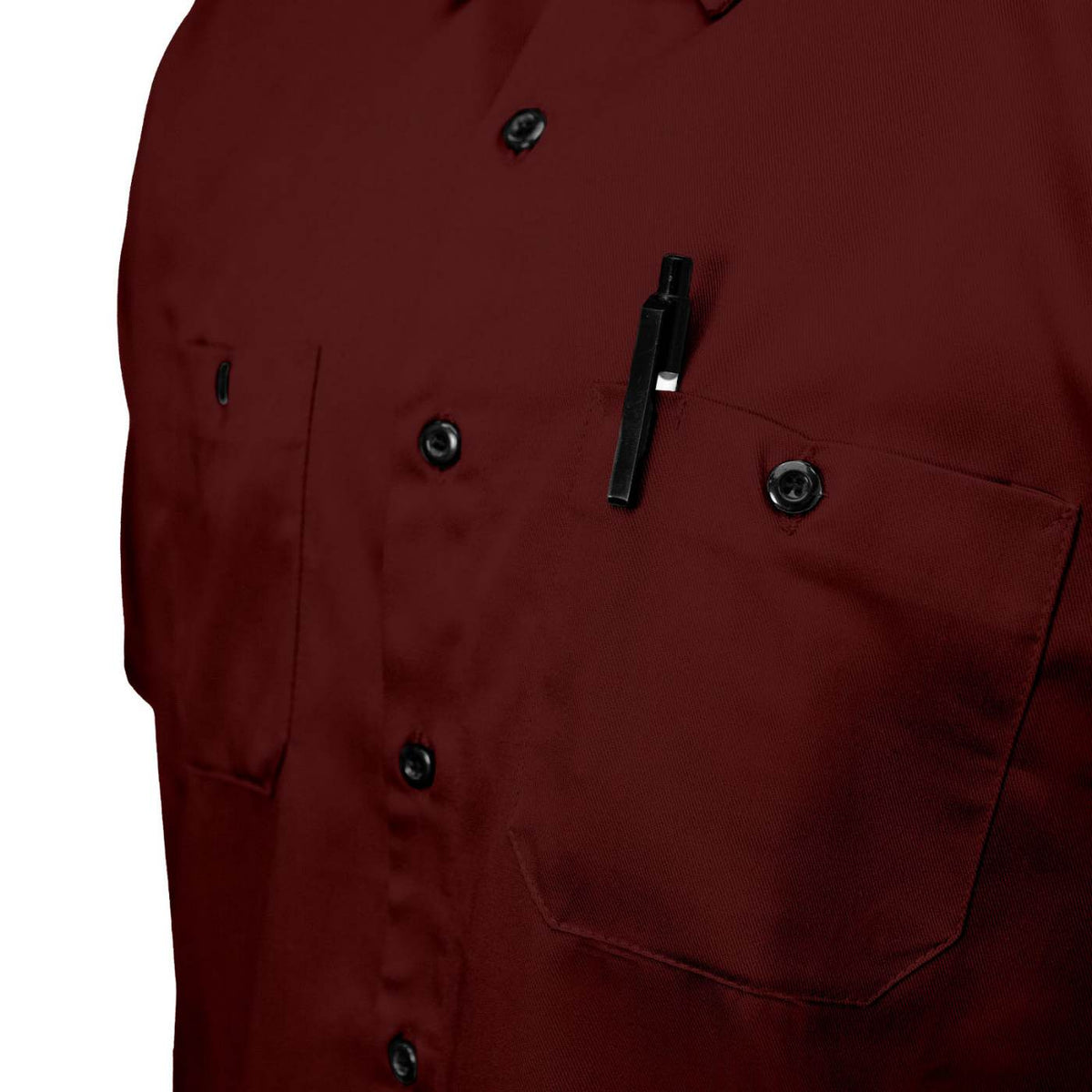 MMCC Men's Burgundy Super Duty Polyester Blend Mechanic Shirt - MDM11666