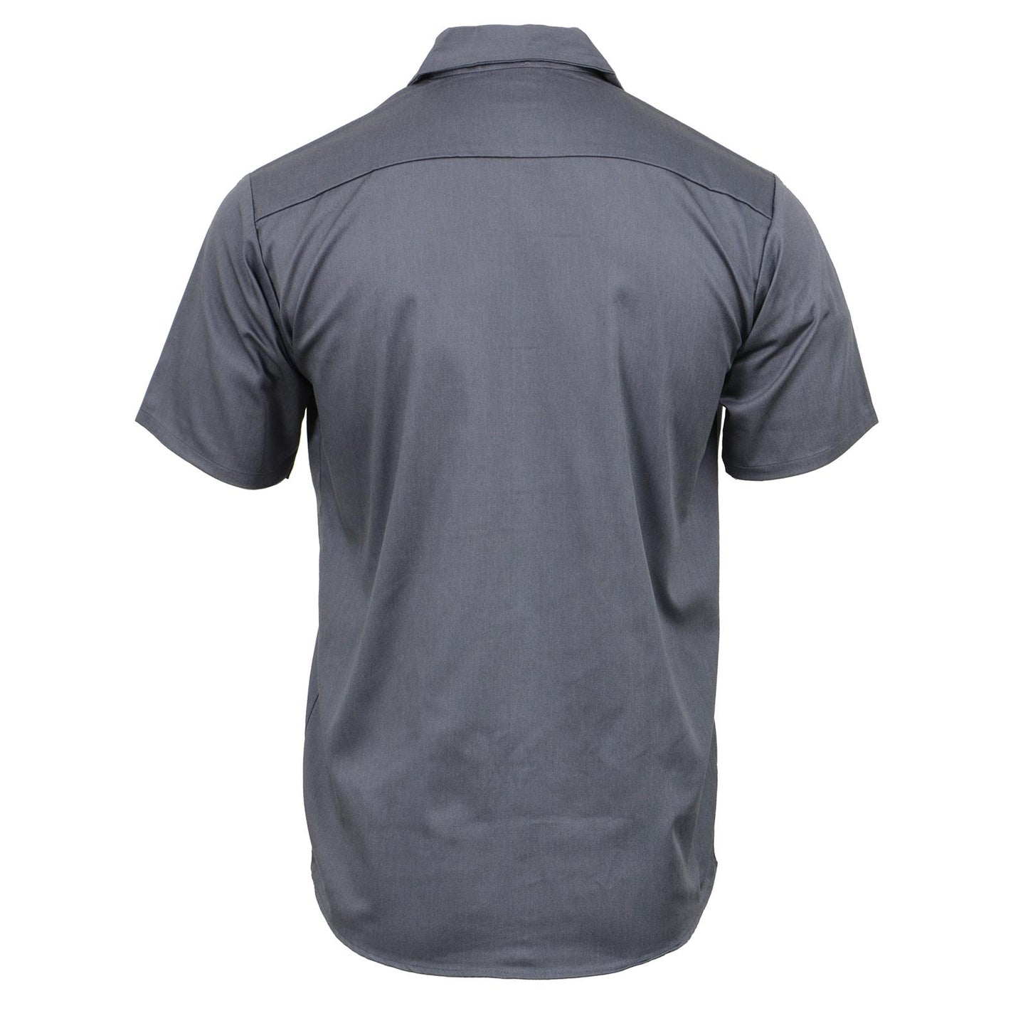 Milwaukee Leather Men’s Classic Button-Up Mechanic Durable Work Shirt - Short Sleeve Cotton Twill Garage Shirt