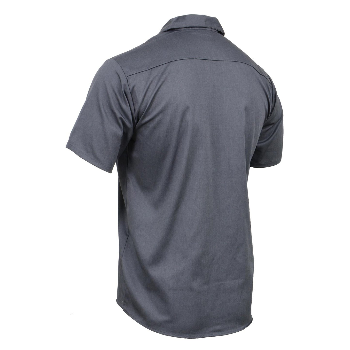 Milwaukee Leather Men’s Classic Button-Up Mechanic Durable Work Shirt - Short Sleeve Cotton Twill Garage Shirt