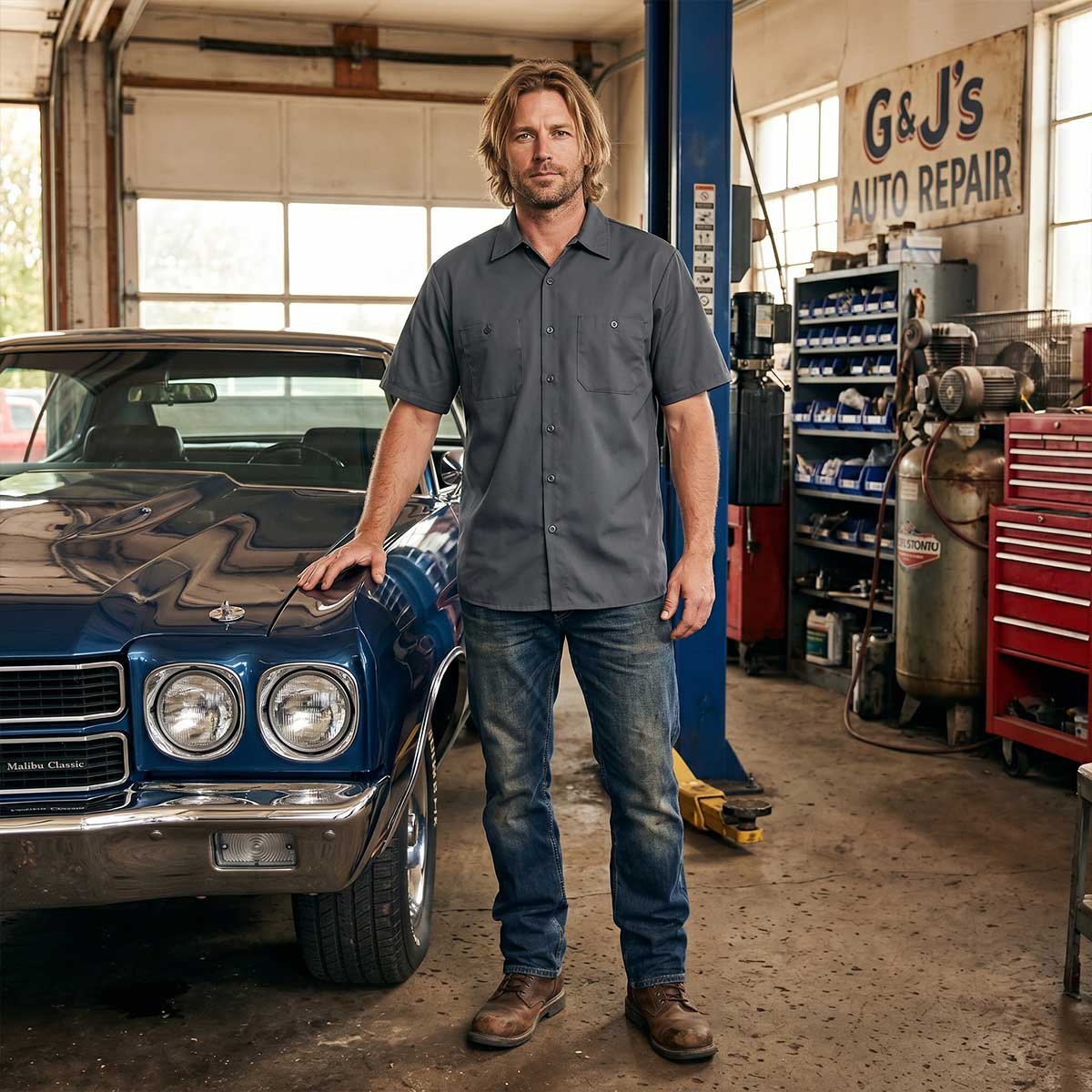 MMCC Men's Super Duty Polyester Blend Mechanic Shirt - MDM11687