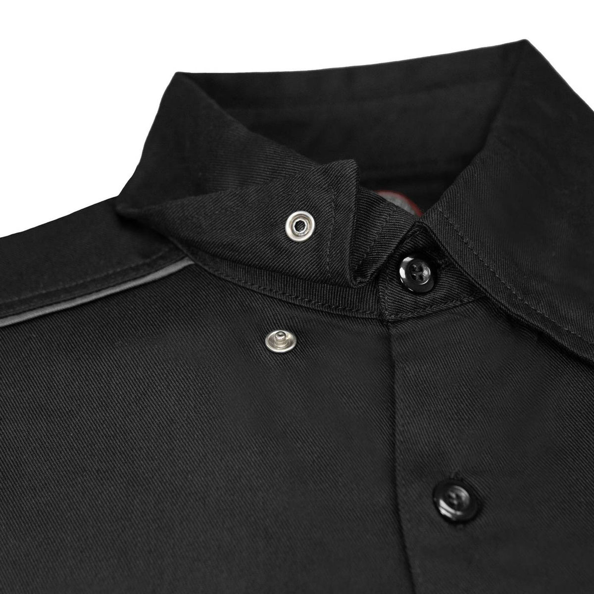 MMCC Men's Slipstream Black Gray Poly-Blend Mechanic Shirt - MDM11689