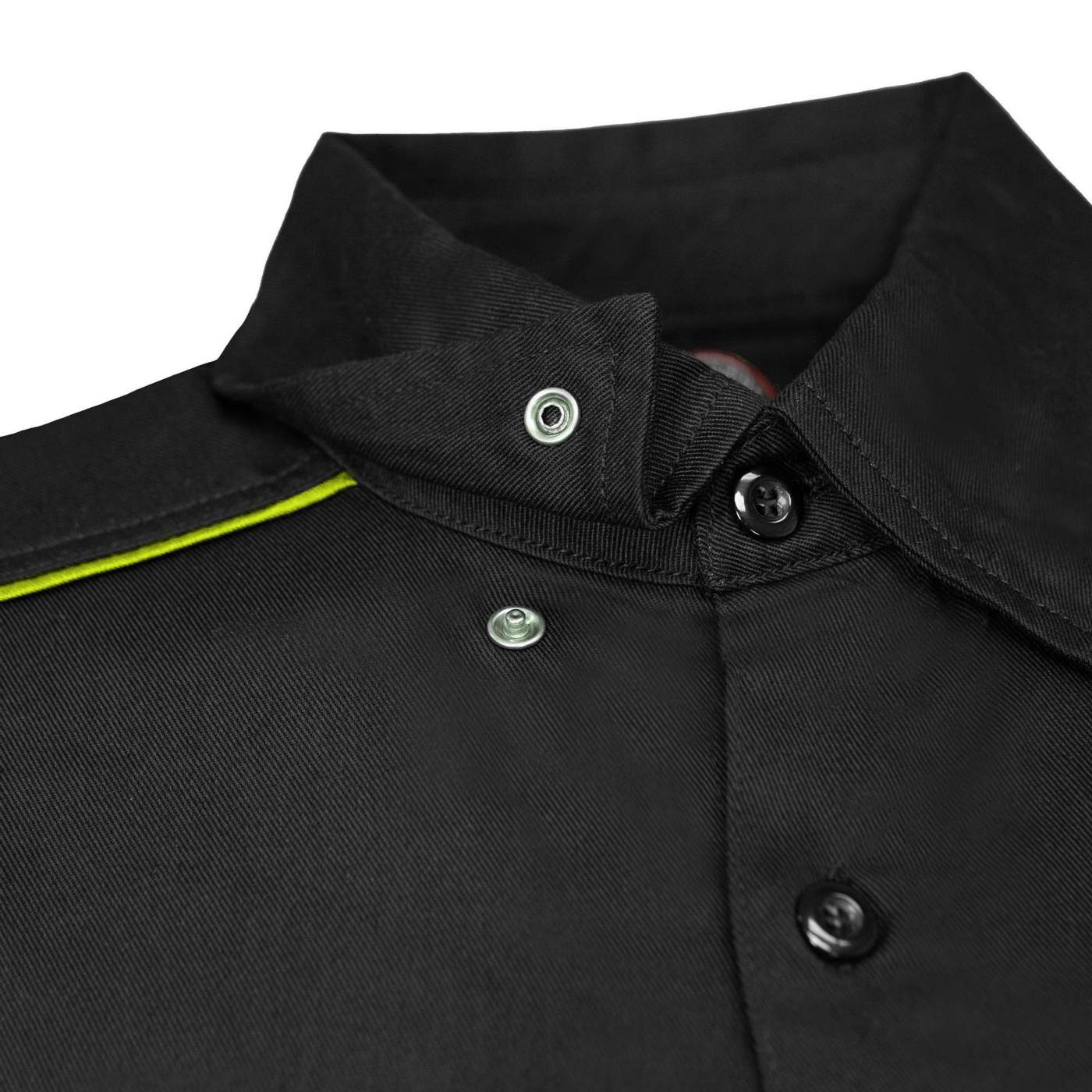 MMCC Men's Slipstream Black/Green Mechanic Work Shirt - 100% Cotton w/ Microfiber Panel - MDM11690