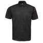 MMCC Men's Slipstream Black Red Poly-Blend Mechanic Shirt - MDM11691