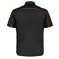 MMCC Men's Slipstream Black/OrangeMechanic Work Shirt - 100% Cotton w/ Microfiber Panel - MDM11693