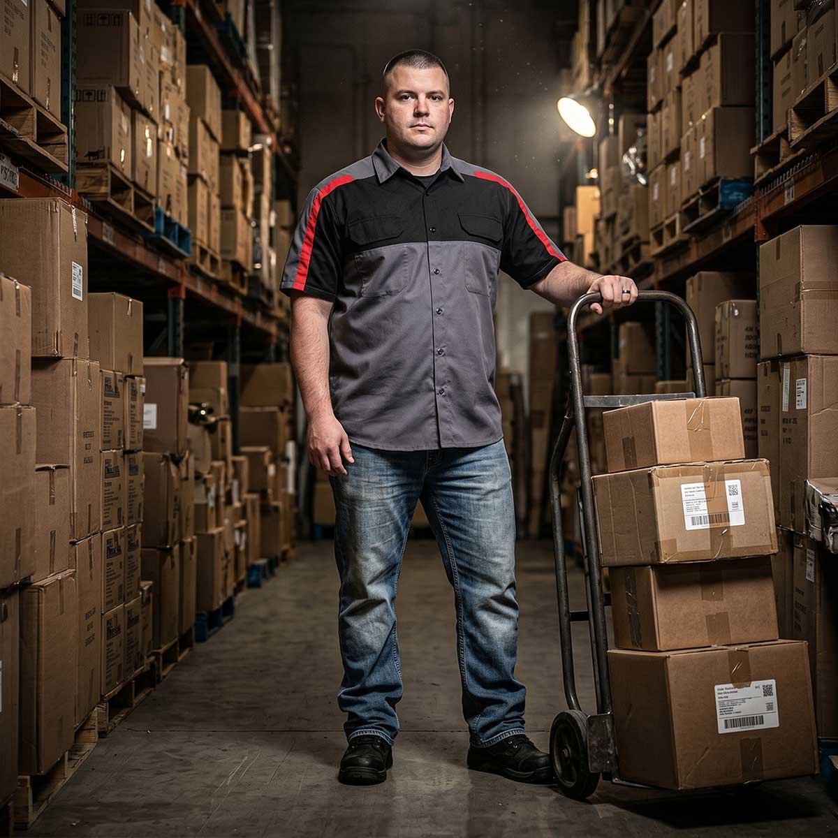 MMCC Men's Draft Crew Mechanic Vented Work Shop Shirt - MDM11695