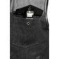 Milwaukee Leather MDM3003 Men's 'Brute' Concealed Snap Black Denim and Black Leather Club Style Vest w/ Hidden Zipper