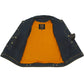 Milwaukee Leather Men's Outrider Blue Denim Motorcycle Rider Vest with Shirt Collar - MDM3080
