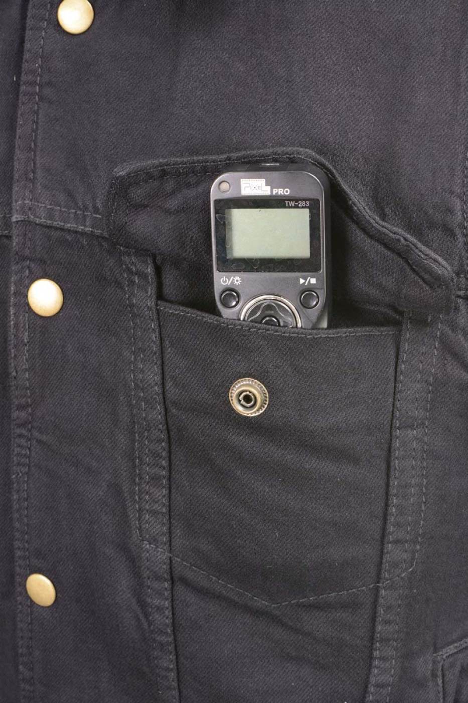 Milwaukee Leather Men's Outrider Black Denim Motorcycle Rider Vest with Shirt Collar - MDM3081