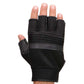 Milwaukee Leather MG7504 Men's Black Perforated Mesh Gel Palm Fingerless Motorcycle Hand Gloves W/ ‘Reflective Piping’