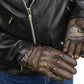 Milwaukee Leather MG7514 Men's Brown Leather with Gel Palm Motorcycle Gloves W/ Protective Knuckle