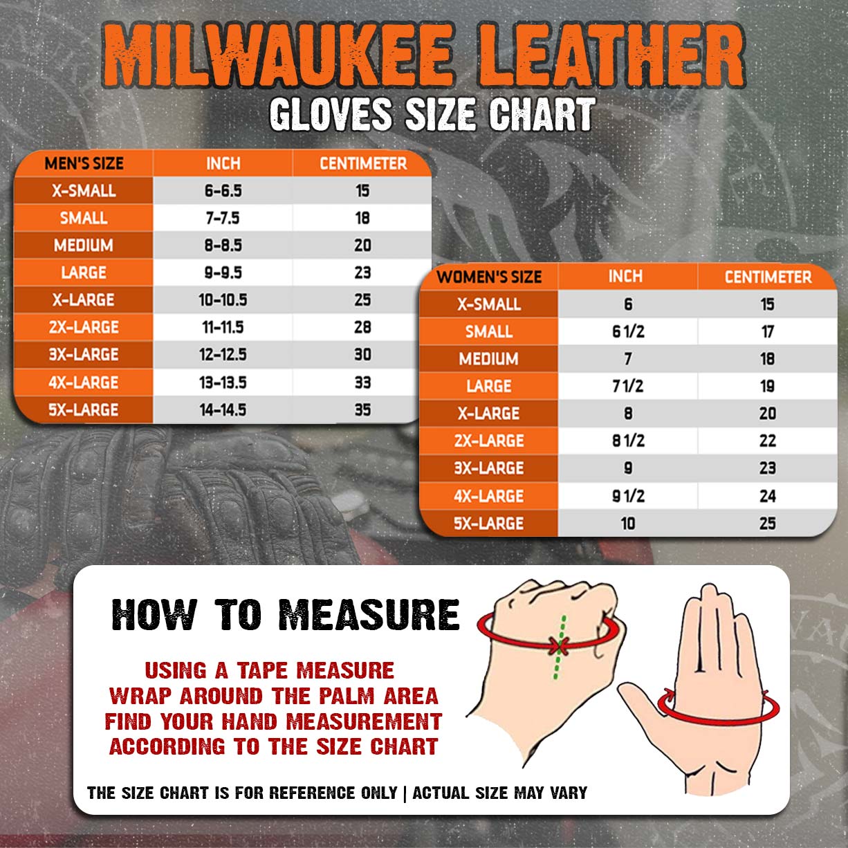 Milwaukee Leather SH234 Men's Black Thermal Lined Leather Motorcycle Gloves w/ Cinch Wrist Closure