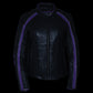 Milwaukee Leather X1952 Women's Black and Purple Embroidered and Stud Design Jacket