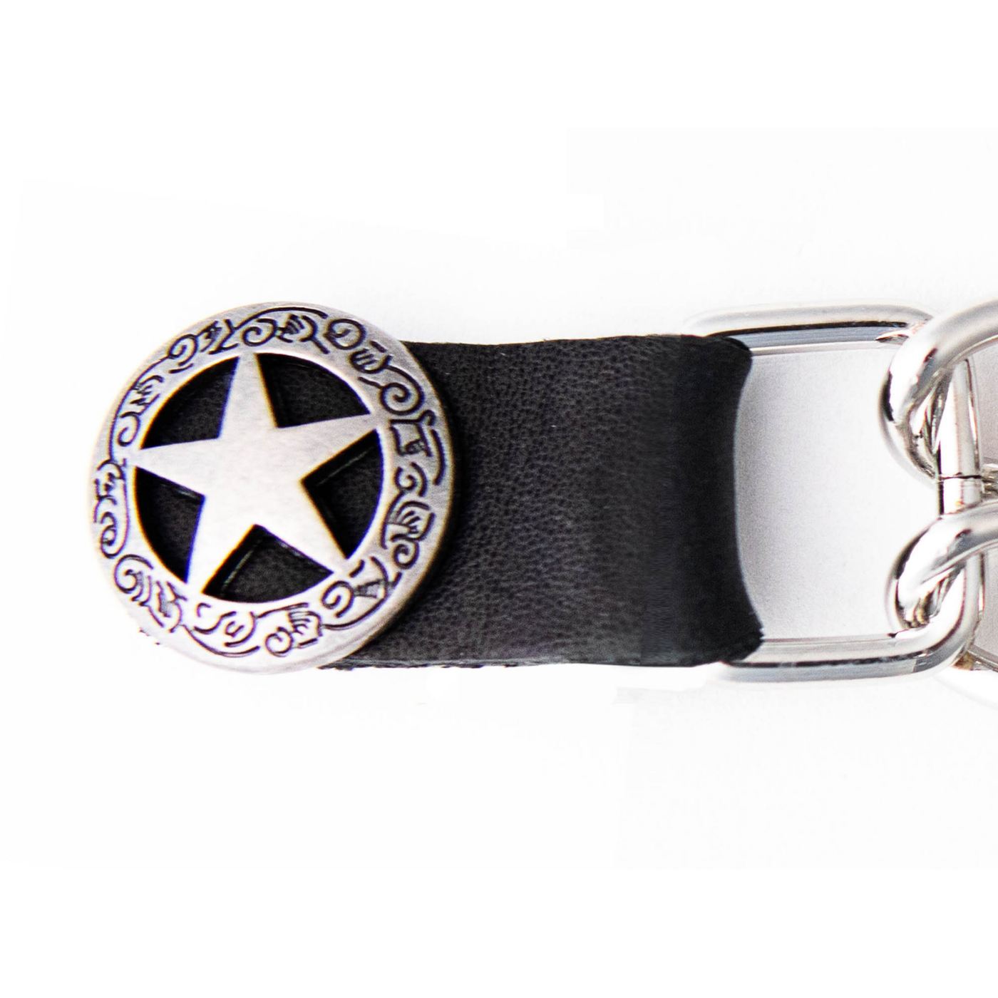 Milwaukee Leather Western Star Medallion Vest Extender - Double Chrome Chains Genuine Leather 6.5" Extension MLA1001-Single