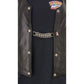 Milwaukee Leather Pink Ribbon Medallion Vest Extender - Double Chrome Chains Genuine Leather 6.5" Extension MLA1021-Single