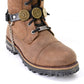 Milwaukee Leather Silver 12 Gauge Shell Medallion Boot Chain with Adjustable Strap - MLA3005