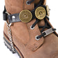Milwaukee Leather Silver 12 Gauge Shell Medallion Boot Chain with Adjustable Strap - MLA3005