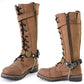 Milwaukee Leather Silver 12 Gauge Shell Medallion Boot Chain with Adjustable Strap - MLA3005