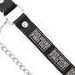 Milwaukee Leather Motorcycle Boot Chain – Silver Chain & Buckle, F‑Around – Find Out Text Accent - ML3009