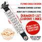 Milwaukee Leather Flying Eagle Medallion Vest Extender - Double Chrome Chains Genuine Leather 6.5" Extension MLA1003-Single