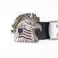 Milwaukee Leather US Military Vet Medallion Vest Extender - Double Chrome Chains Genuine Leather 6.5" Extension 4-PCS MLA6023SET