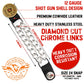 Milwaukee Leather 12 Gauge Shell Medallion Vest Extender - Double Chrome Chains Genuine Leather 6.5" Extension MLA1025-Single