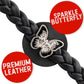 Milwaukee Leather Spark Medallion Vest Extender Genuine Leather Braided Strap 6.5" Extension 4-PCS MLA6068SET