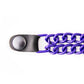 Milwaukee Leather MLA1090 Purple 4 Inch Single Vest Extender - Double Chrome Chains w/ Genuine Leather