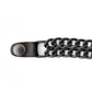 Milwaukee Leather MLA1095 Black 4 Inch Single Vest Extender - Double Chrome Chains w/ Genuine Leather