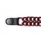 Milwaukee Leather MLA1096 Candy Red 4 Inch Single Vest Extender - Double Chrome Chains w/ Genuine Leather