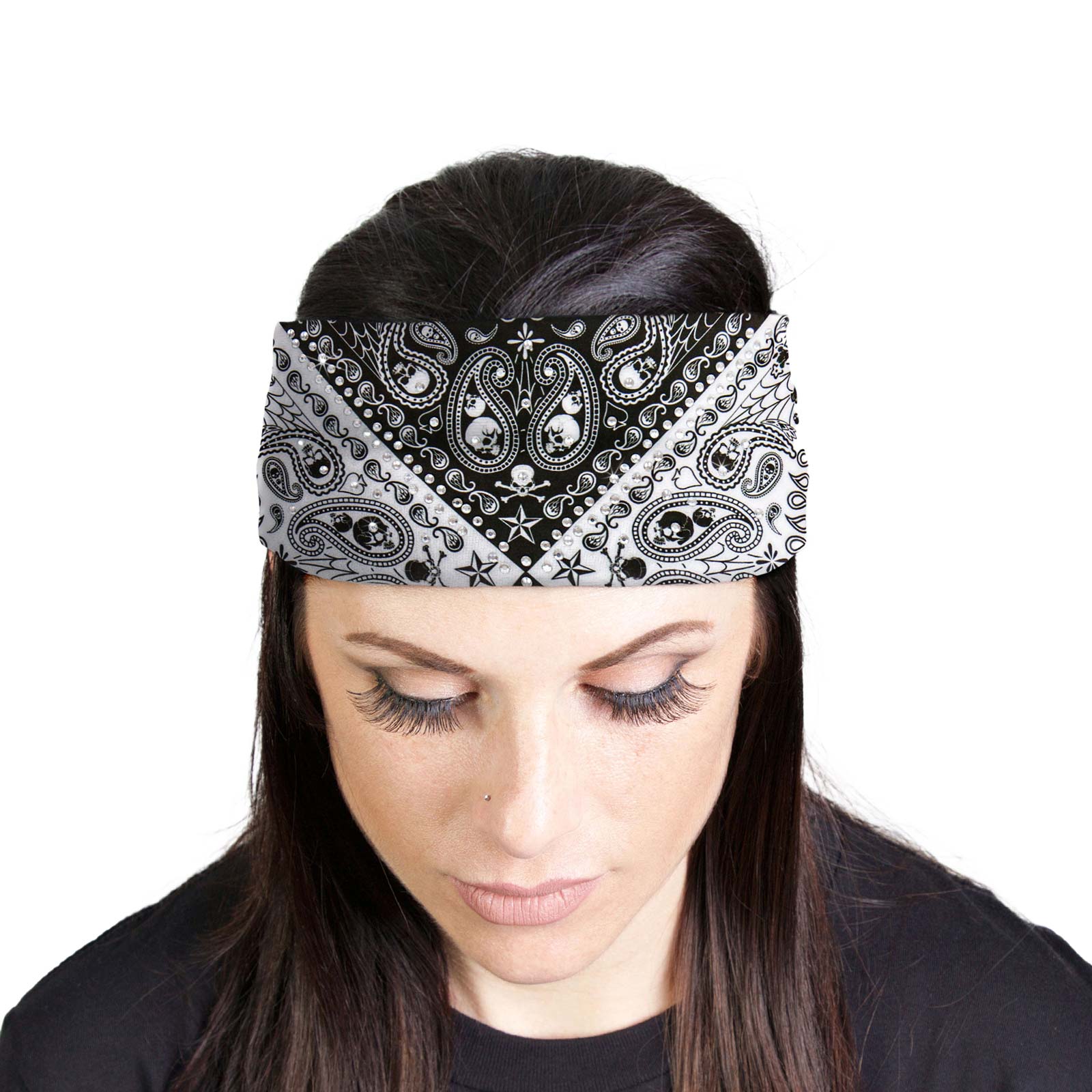 Milwaukee Leather | Bling Designed Wide Headbands-Headwraps for Women