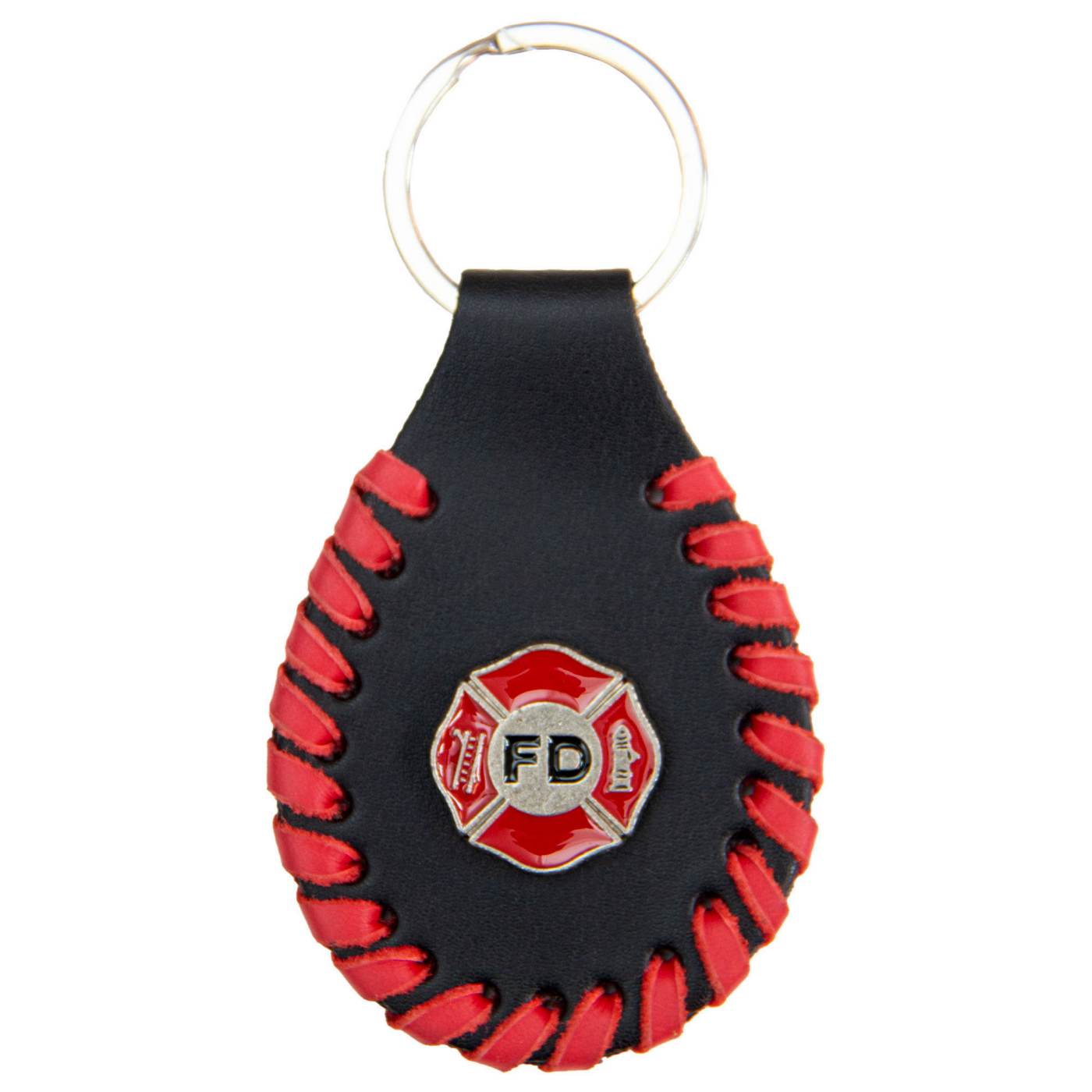 Milwaukee Leather Fire Department Pewter Emblem Key Chain - MLA9503