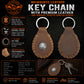 Milwaukee Leather Brown 1937 Buffalo Nickel Keychain - Vintage Indian Head Coin - MLA9510